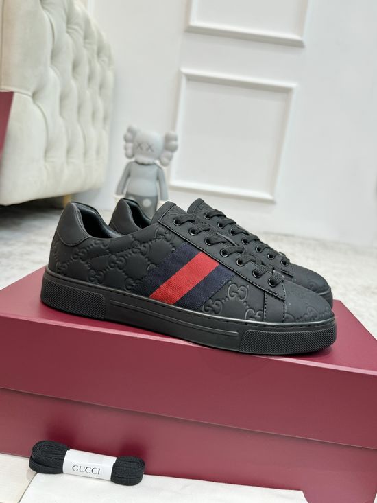 Gucci Classic Leather Casual Shoes Durable Soft Daily Walking Footwear