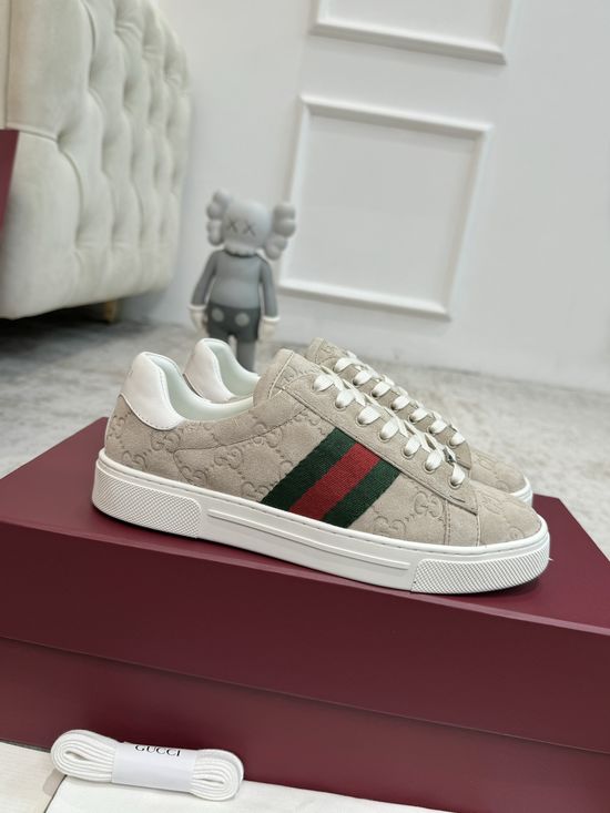 Gucci Classic Leather Casual Shoes Durable Soft Daily Walking Footwear