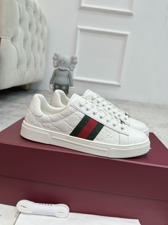 Gucci Classic Leather Casual Shoes Durable Soft Daily Walking Footwear