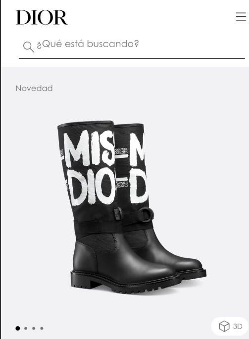 Christian Dior Premium Black Lace-up Mid-top Leather Combat Boots