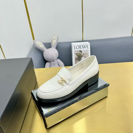Chanel Elegant Thick Sole Chunky Heel Comfortable Casual Loafers