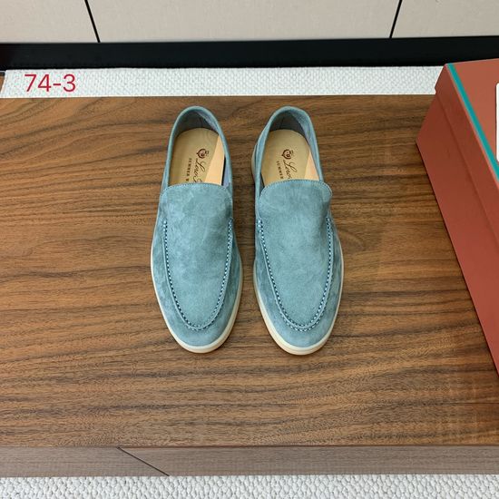 Loro Piana Suede Loafers Hand-Stitched Leather Sole Lined Shoes