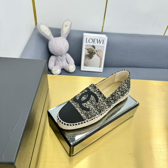 Chanel Casual Denim Espadrille Mules Slip On Comfort Shoes