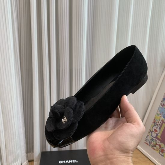 Chanel Elegant Camellia Decorated Low Heel Casual Flats