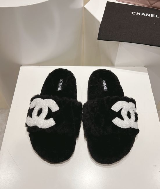 Chanel Warm Soft Genuine Wool Cozy Comfortable Casual Footwear