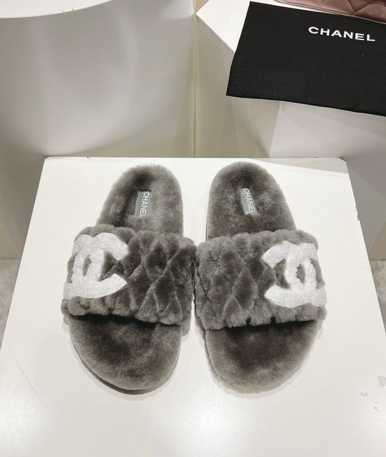 Chanel Warm Soft Genuine Wool Cozy Comfortable Casual Footwear
