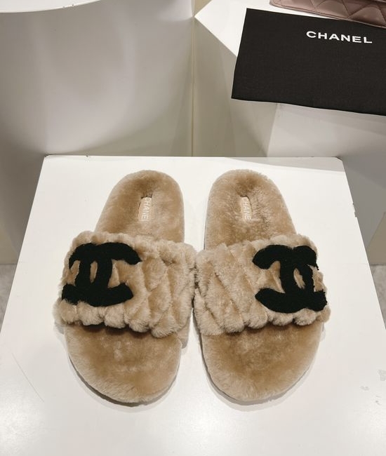 Chanel Warm Soft Genuine Wool Cozy Comfortable Casual Footwear