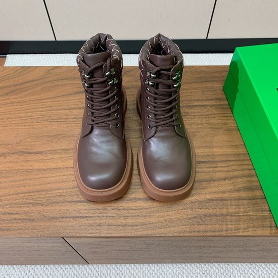 Bottega Veneta Lace-up Martin Boots Cowhide Suede Upper Durable Sole