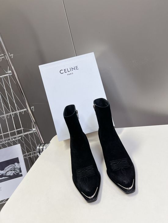 Celine Fashion Short Boots with Premium Leather Upper