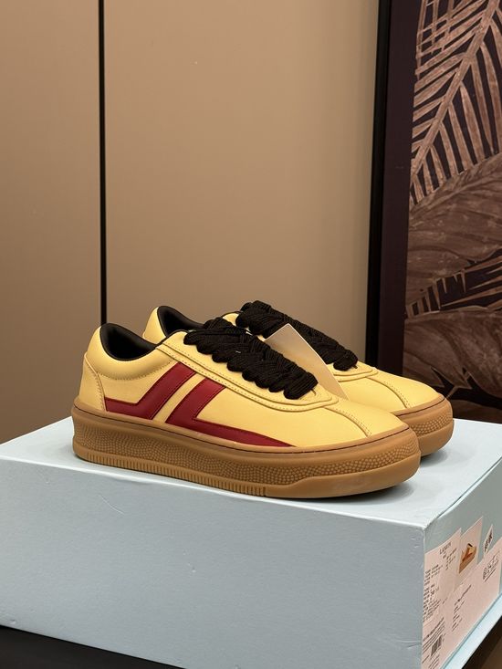 Lanvin Calfskin Platform Retro Trainer Sneakers