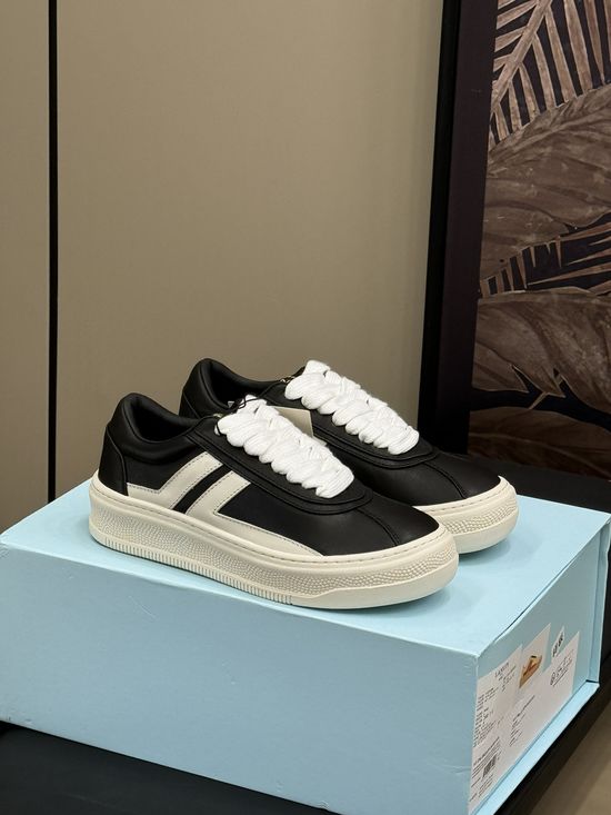 Lanvin Calfskin Platform Retro Trainer Sneakers