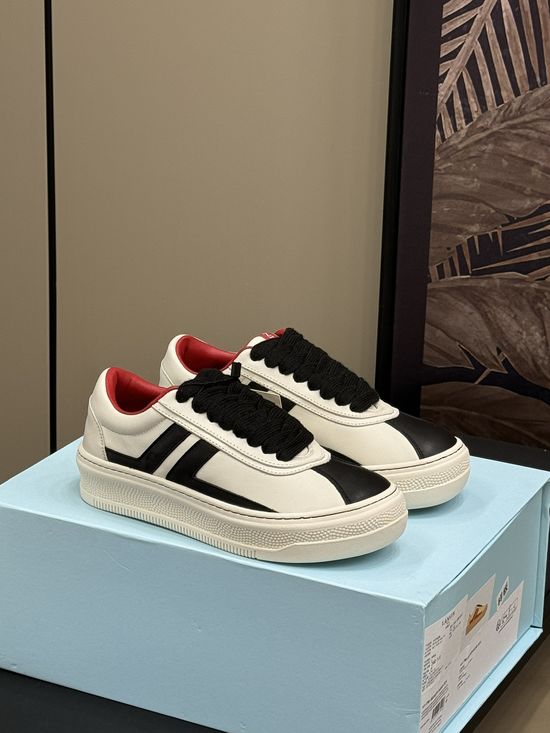 Lanvin Calfskin Platform Retro Trainer Sneakers