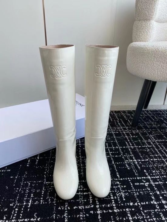 Celine Retro Chunky Heel Motorcycle Boots Comfortable