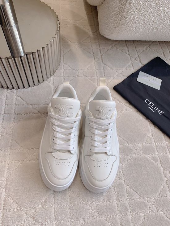 Celine Leather Thick Sole Sneakers Lengthen Leg Line