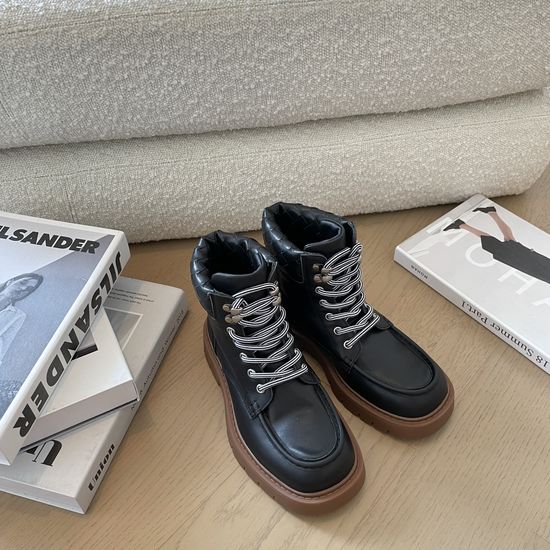 Bottega Veneta Woven Leather Ankle Boots with Durable Rubber Sole