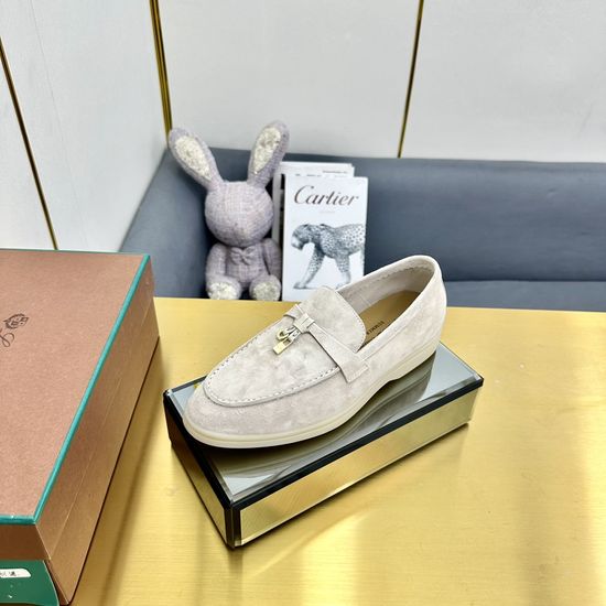 Loro Piana Suede Leather Slippers with Water Resistant Finish