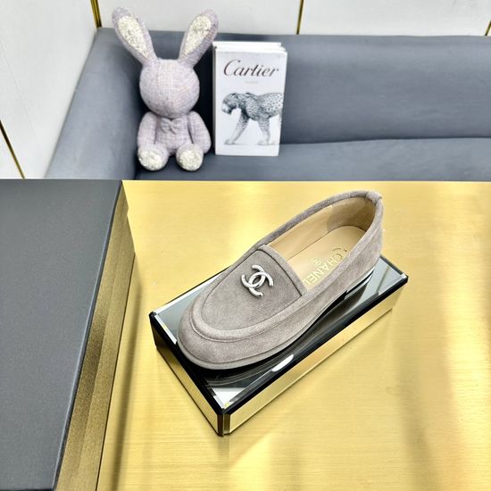 Chanel Comfortable Fuzzy Suede Casual Loafer Shoes