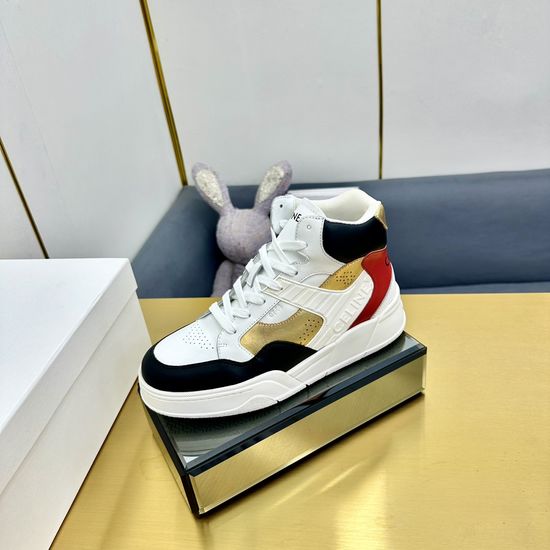 Celine Low-top Leather Sneakers Anti-slip Versatile Style