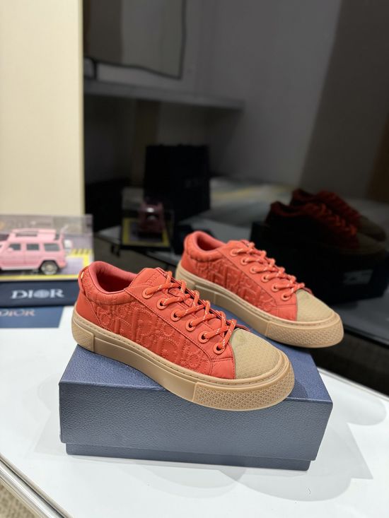 Christian Dior Embroidered Logo Canvas Casual Sneakers Premium Version