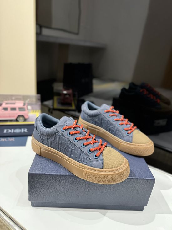 Christian Dior Embroidered Logo Canvas Casual Sneakers Premium Version