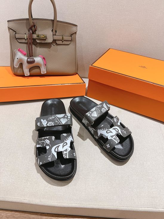 Hermes Classic Non Slip Casual Open Toe Slide Sandals