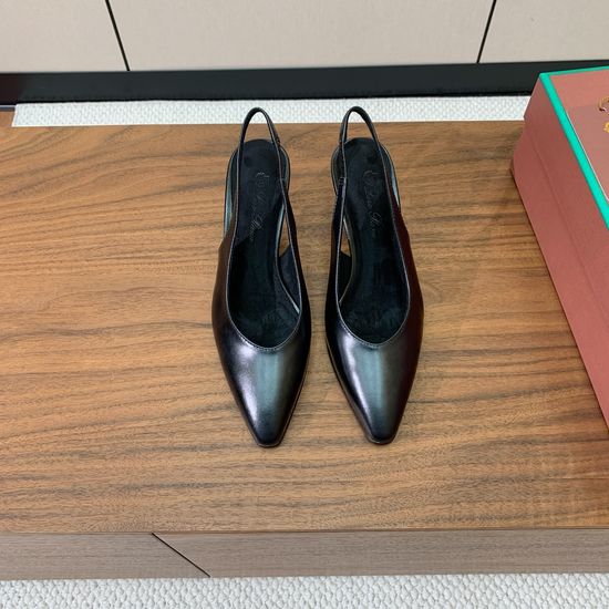 Loro Piana Open-Back Flat Shoes with 5cm Heel, Minimalist Charm