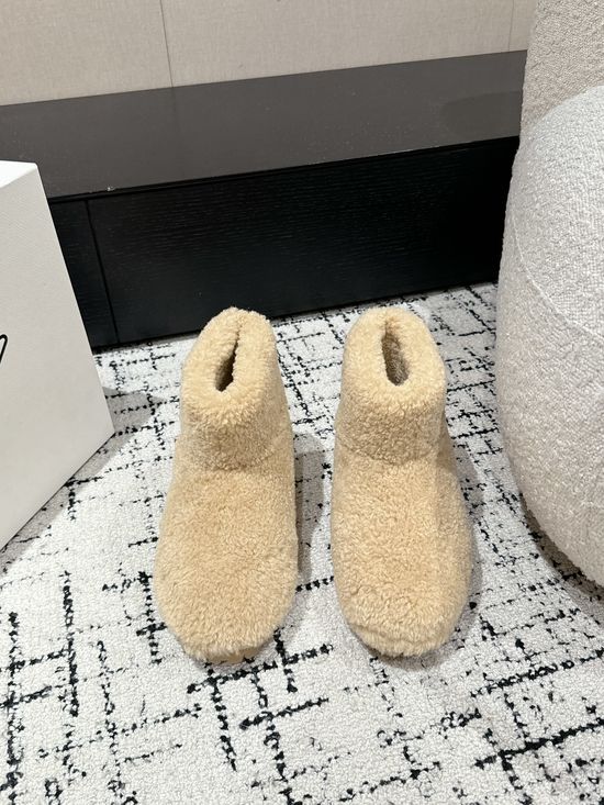 Prada Fuzzy Fleece Warm Snow Boots Comfortable Soft Sole