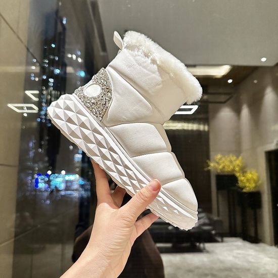 Jimmy Choo Warm Lined Rhinestone Decor Casual Winter Shoes