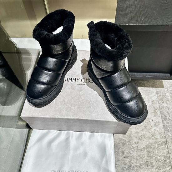 Jimmy Choo Warm Lined Rhinestone Decor Casual Winter Shoes