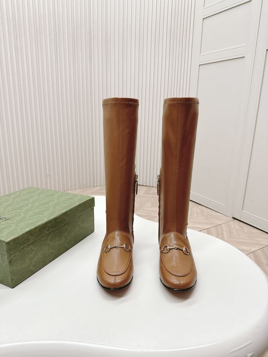 Gucci Stretchy Slim Fitting Ankle Boots Premium Leather Sole