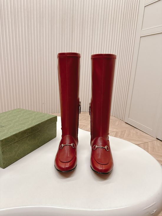 Gucci Stretchy Slim Fitting Ankle Boots Premium Leather Sole