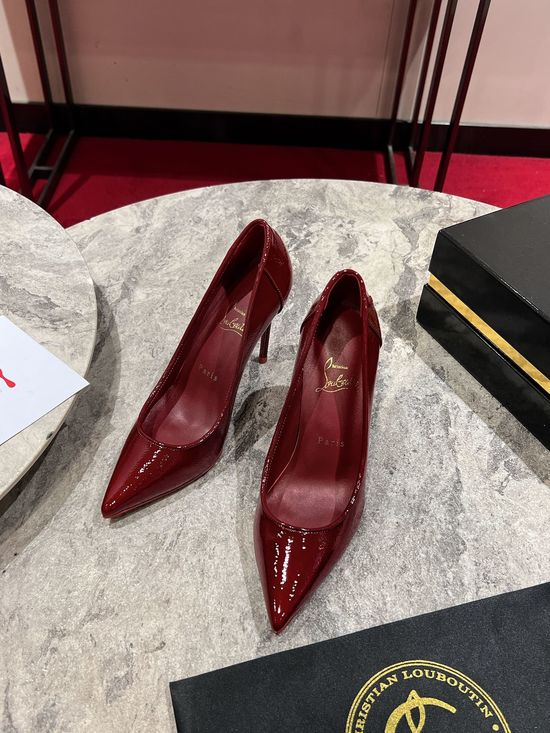 Christian Louboutine Patent Leather Buckle Pumps Comfortable Soft Upper