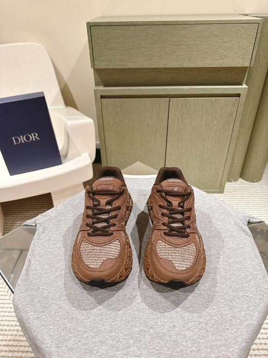 Christian Dior Reflective Detail Chunky Sneakers with Stitched Upper