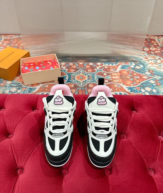 Louis Vuitton LV Premium Leather Skate Sneakers Breathable Casual Comfortable Footwear