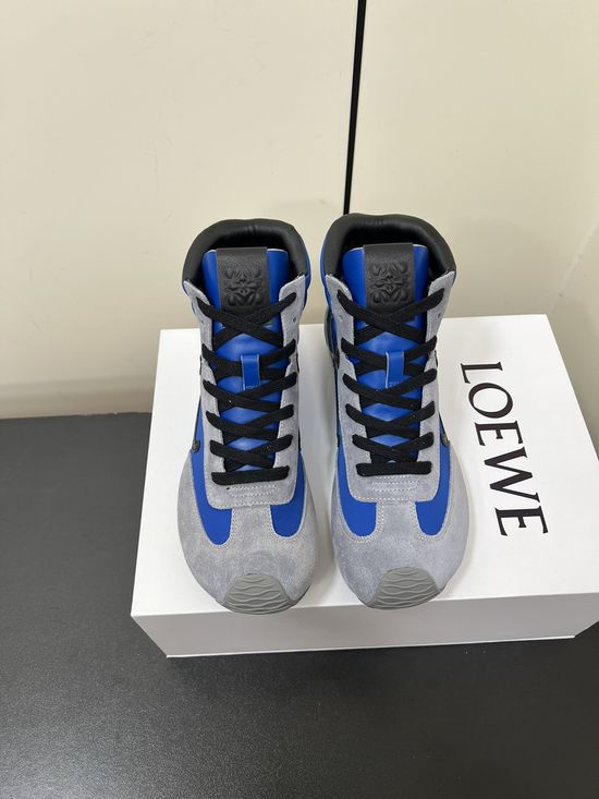 Loewe Minimalist Stitching High Top Sneakers Comfortable Height Increasing