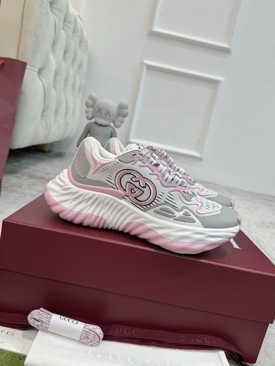 Gucci Wavy Design Fashion Sneakers Premium Craft Trendy Casual Footwear