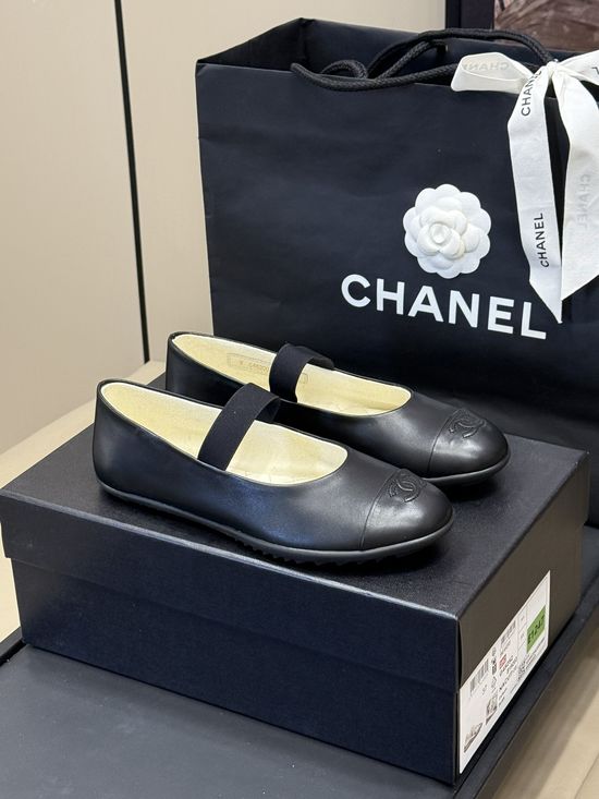 Chanel Round Toe Soft Leather Comfortable Mary Jane Shoes