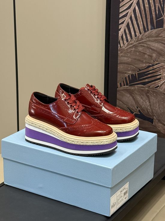 Prada Vintage Style Thick Sole Comfortable Platform Shoes