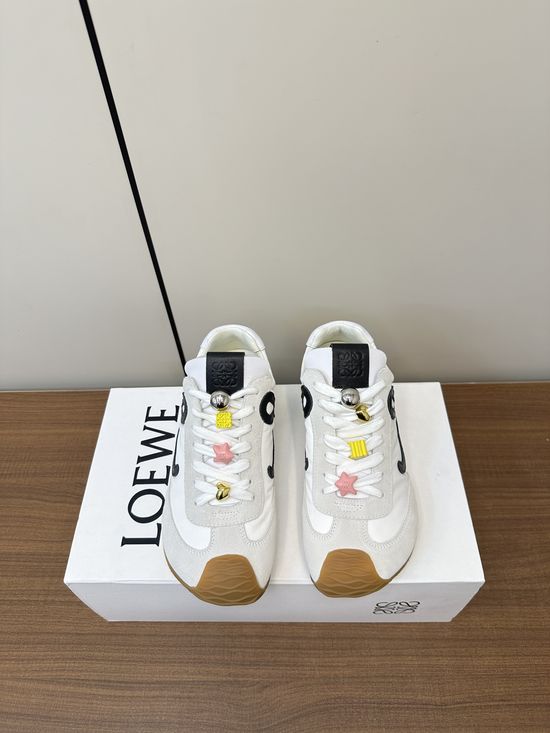 Loewe Casual Color Block Comfortable Suede Sneakers