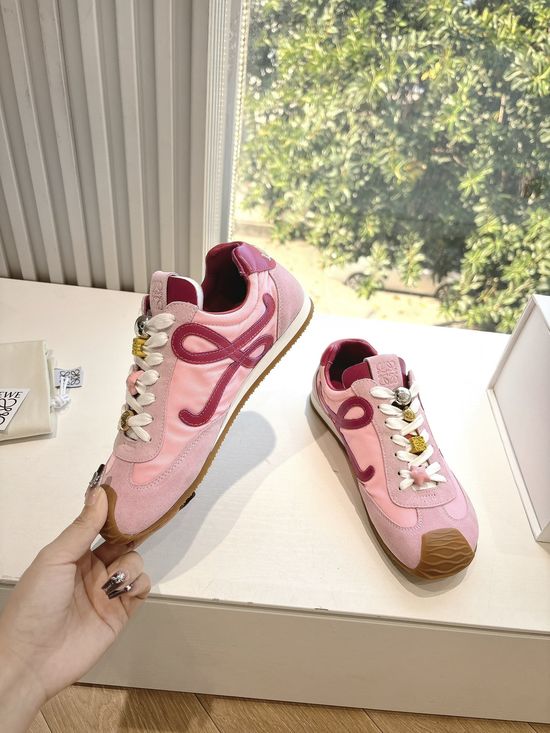 Loewe Suede Upper Sneakers Comfortable Casual Daily Shoes