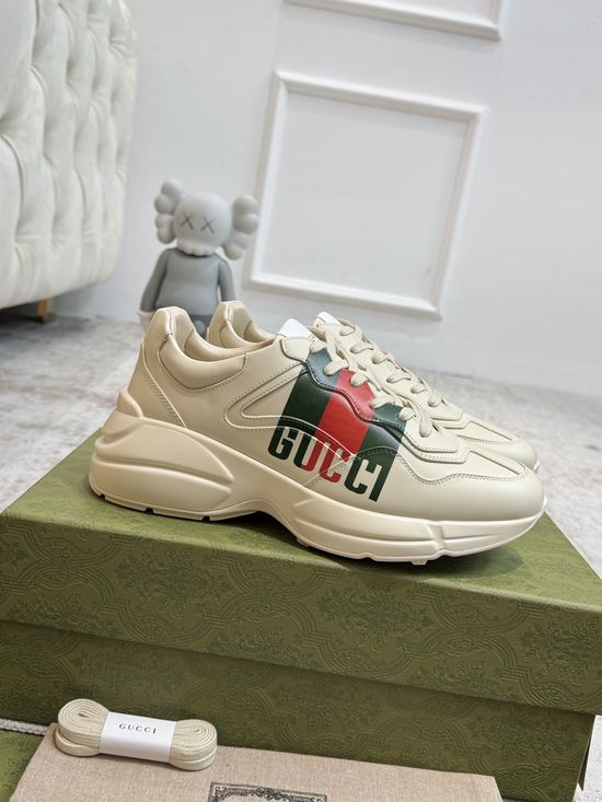 Gucci Premium Leather Casual Shoes Comfortable Versatile Fashion Footwear