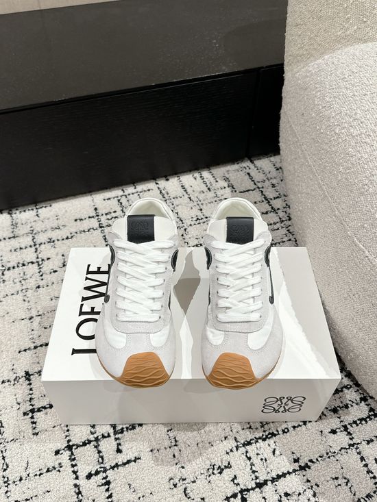 Loewe Soft Leather Non-slip Vintage Casual Daily Walking Sneakers
