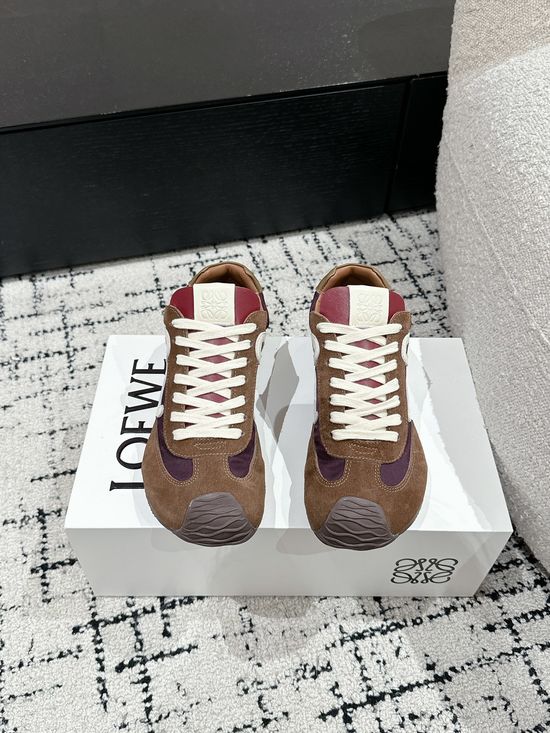 Loewe Soft Leather Non-slip Vintage Casual Daily Walking Sneakers