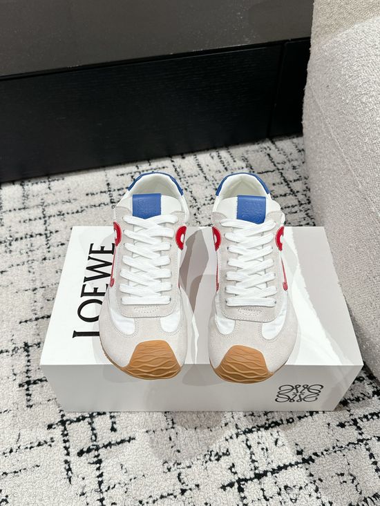 Loewe Soft Leather Non-slip Vintage Casual Daily Walking Sneakers
