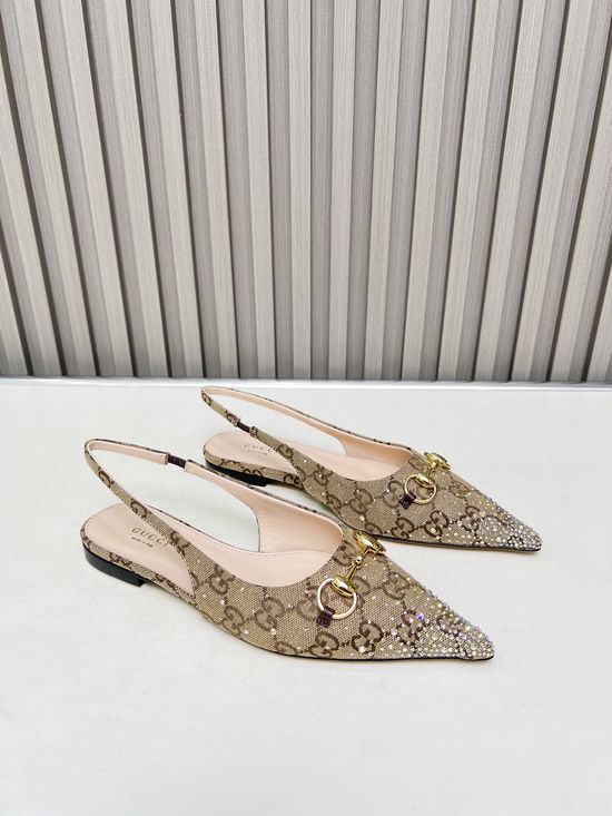 Gucci Embellished Patterned Denim High Heel Dress Shoes