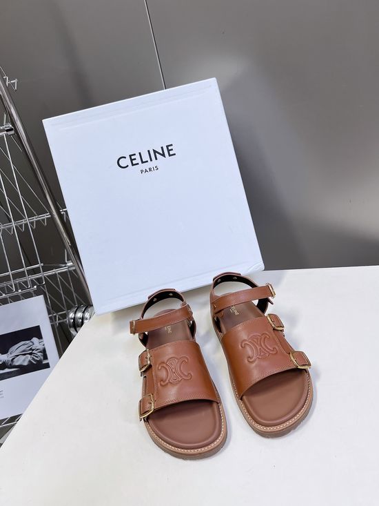 Celine Vintage Leather Non-slip Comfortable Casual Beach Sandals