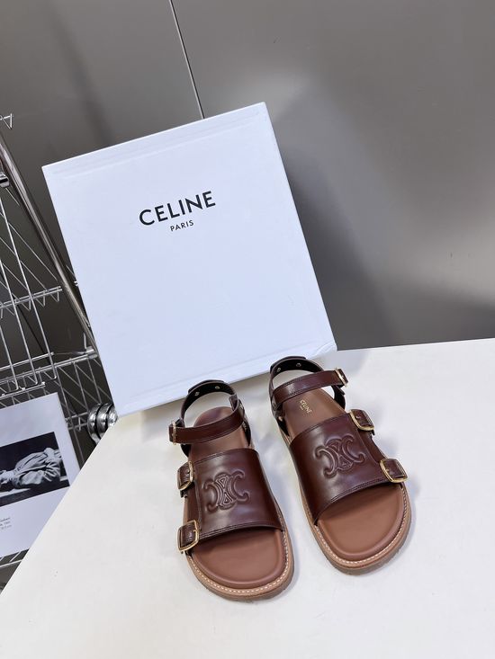 Celine Vintage Leather Non-slip Comfortable Casual Beach Sandals