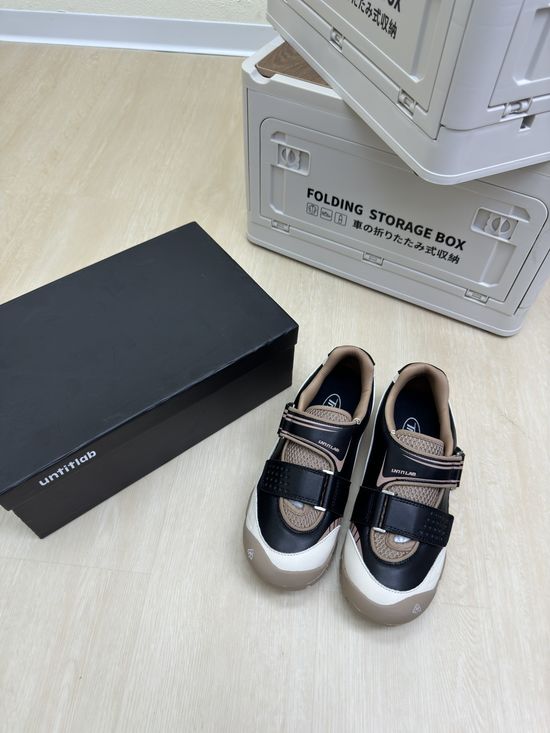 Untitlab Black Brown Patchwork Casual Training Shoes with Rubber Sole