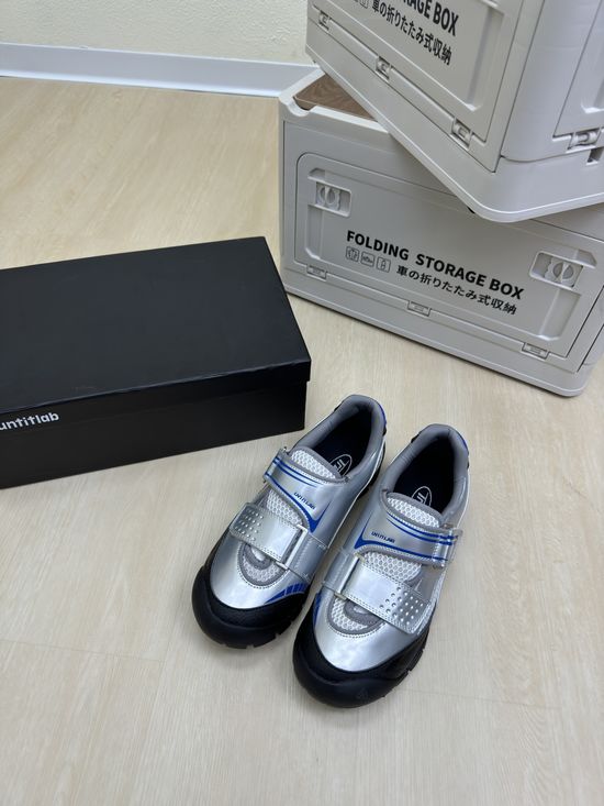 Untitlab Silver Blue Patchwork Casual Training Shoes with Rubber Sole