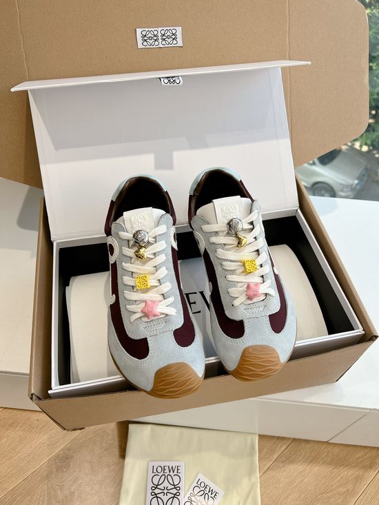 Loewe Suede Upper Sneakers Comfortable Casual Daily Shoes